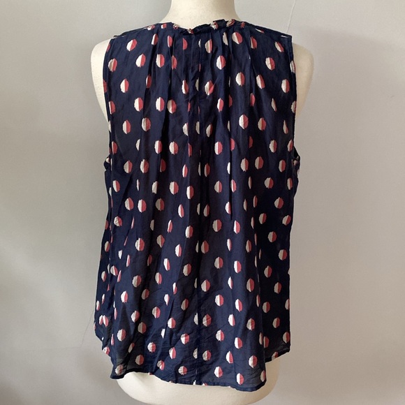 Madewell Bellshift Ikat Dot Sleeveless Blouse - Picture 7 of 10